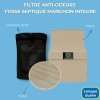 Contenu du Filtre anti-odeurs pour fosse septique Sanifiltre avec manchon intégré pour montage en chapeau coloris sable