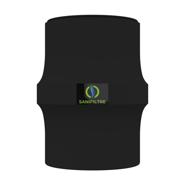 Filtre anti-odeurs pour fosse septique, toutes eaux, poste de relevage, cartouche au charbon actif coloris noir