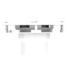 EXTRACTEUR SOLAIRE RECHARGEABLE POUR FOSSE SEPTIQUE coloris blanc vue de profil