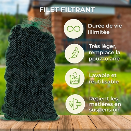 FILET FILTRANT POUR FOSSE SEPTIQUE , REMPLACE LA POUZZOLANE