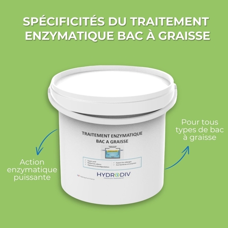 TRAITEMENT BAC A GRAISSE , ASSAINISSEMENT : POUDRE AUX ENZYMES 5 KG