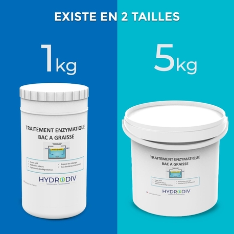 TRAITEMENT BAC A GRAISSE , ASSAINISSEMENT : POUDRE AUX ENZYMES 5 KG