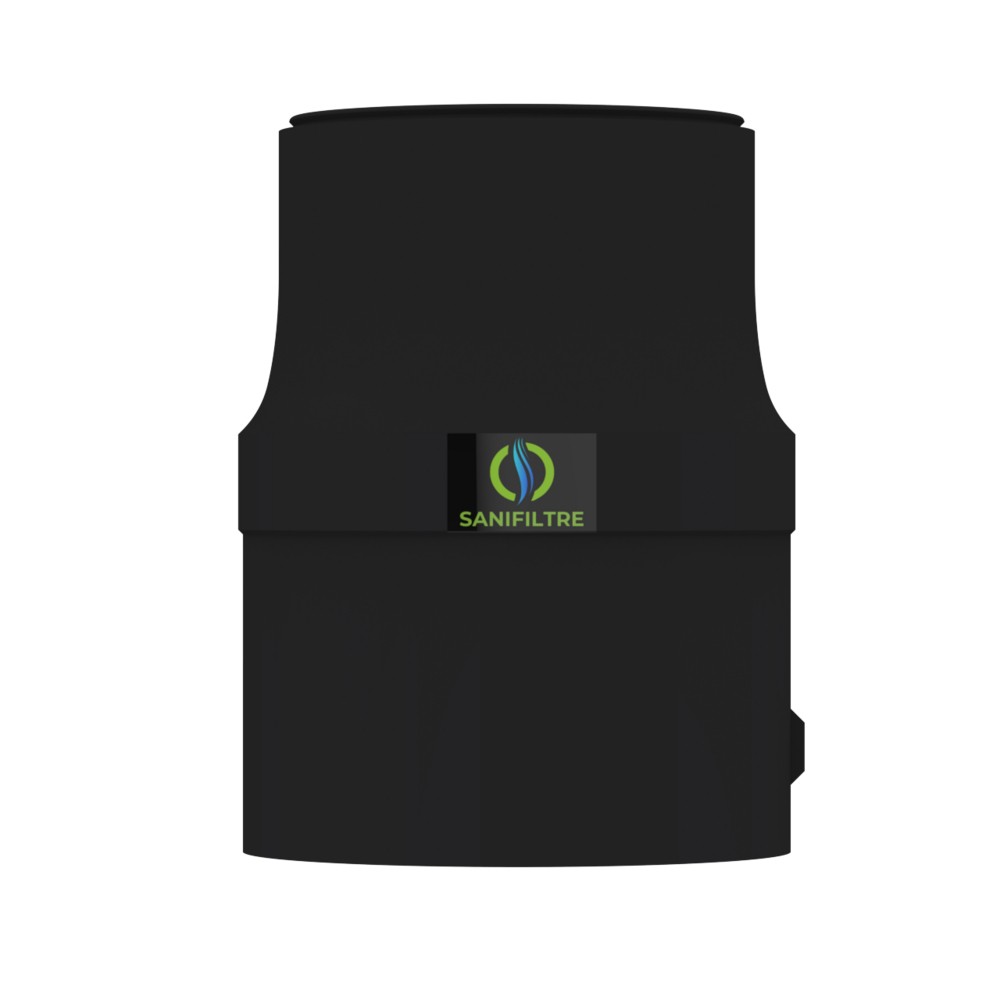 FILTRE ANTI-ODEURS AU CHARBON ACTIF POUR FOSSE SEPTIQUE + MANCHON GRIS