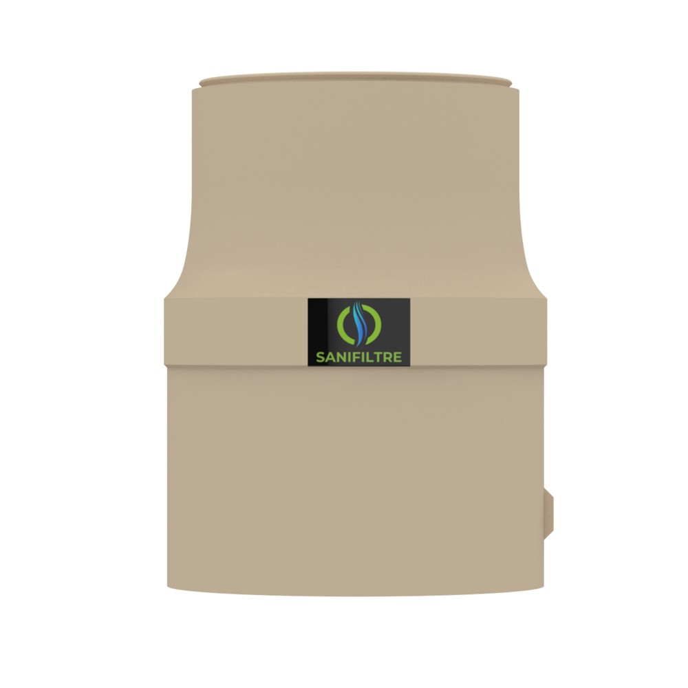 FILTRE ANTI-ODEURS AU CHARBON ACTIF POUR FOSSE SEPTIQUE + MANCHON GRIS