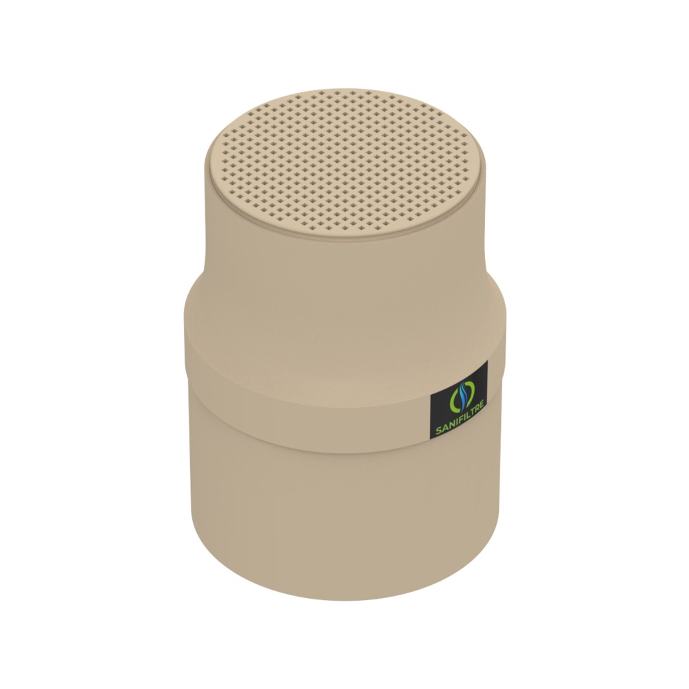 FILTRE ANTI-ODEURS AU CHARBON ACTIF POUR FOSSE SEPTIQUE + MANCHON GRIS