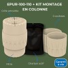 EPUR-100 FILTRE ANTI-ODEURS AU CHARBON ACTIF POUR FOSSE SEPTIQUE , TOUTES EAUX , Ø 100 MM