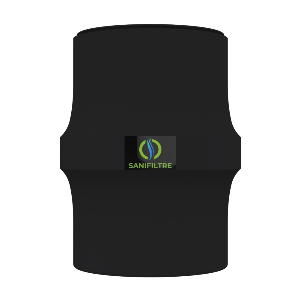 FILTRE ANTI-ODEURS AU CHARBON ACTIF POUR FOSSE SEPTIQUE , TOUTES EAUX , Ø 100 MM , COLORIS GRIS