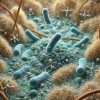 Bactéries et enzymes du produit d'entretien pour fosse septique qui digèrent des matières organiques dans une fosse septique